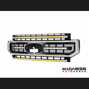 Ford Super Duty LED Grille - XBG Series - Morimoto - Chrome - Amber DRL